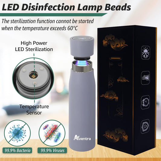 Aventra Smart UV Self-Cleaning Water Bottle