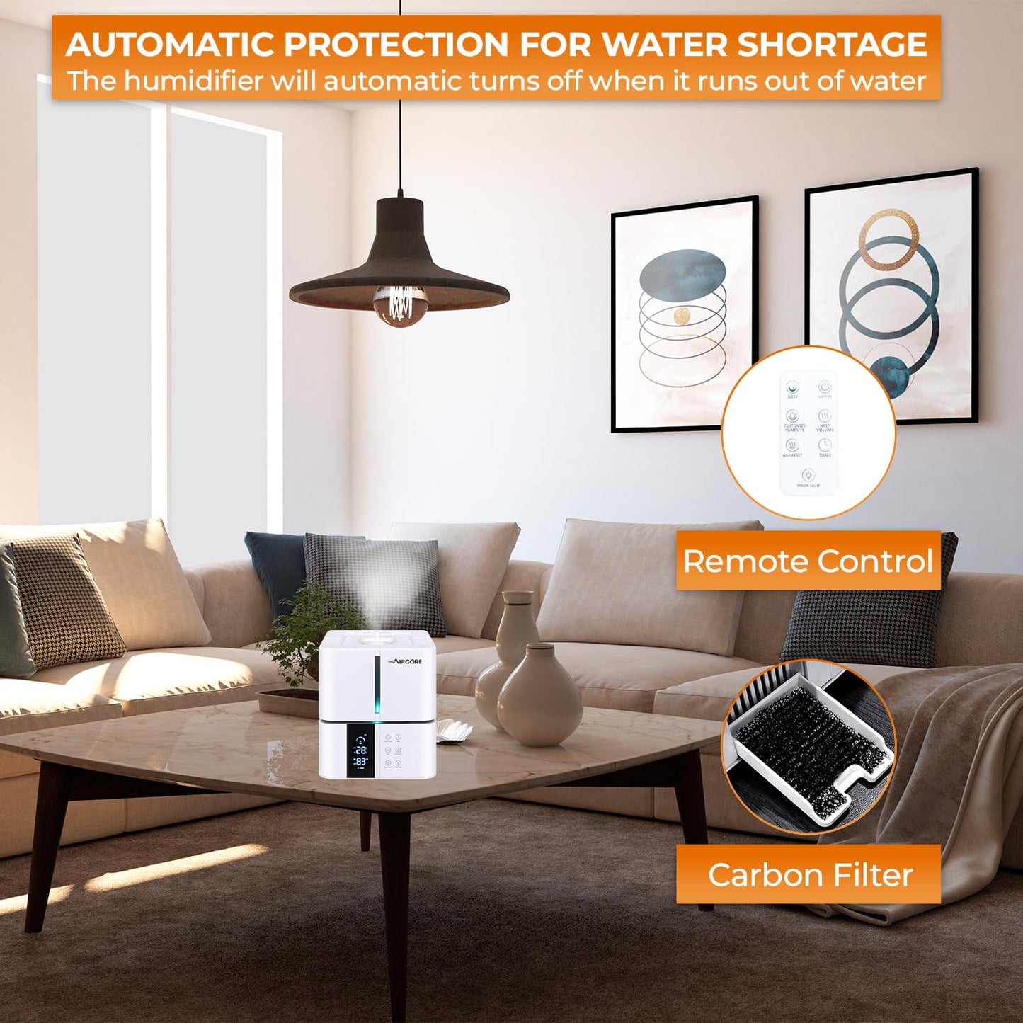 AIRCORE 5L Ultrasonic Cool Mist Humidifier