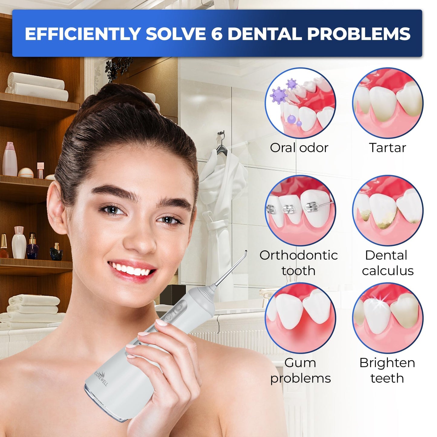 COREWELL Smart Cordless Water Flosser