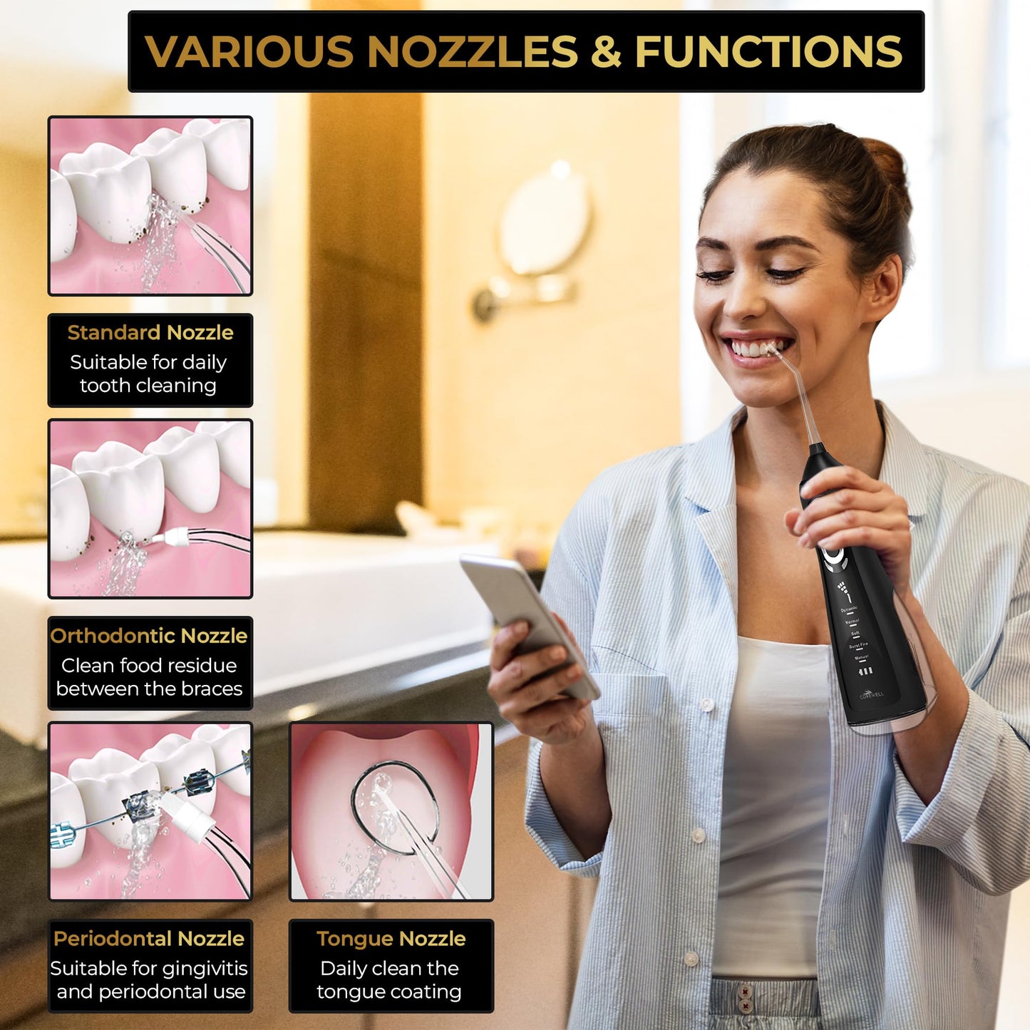 COREWELL Cordless Water Flosser