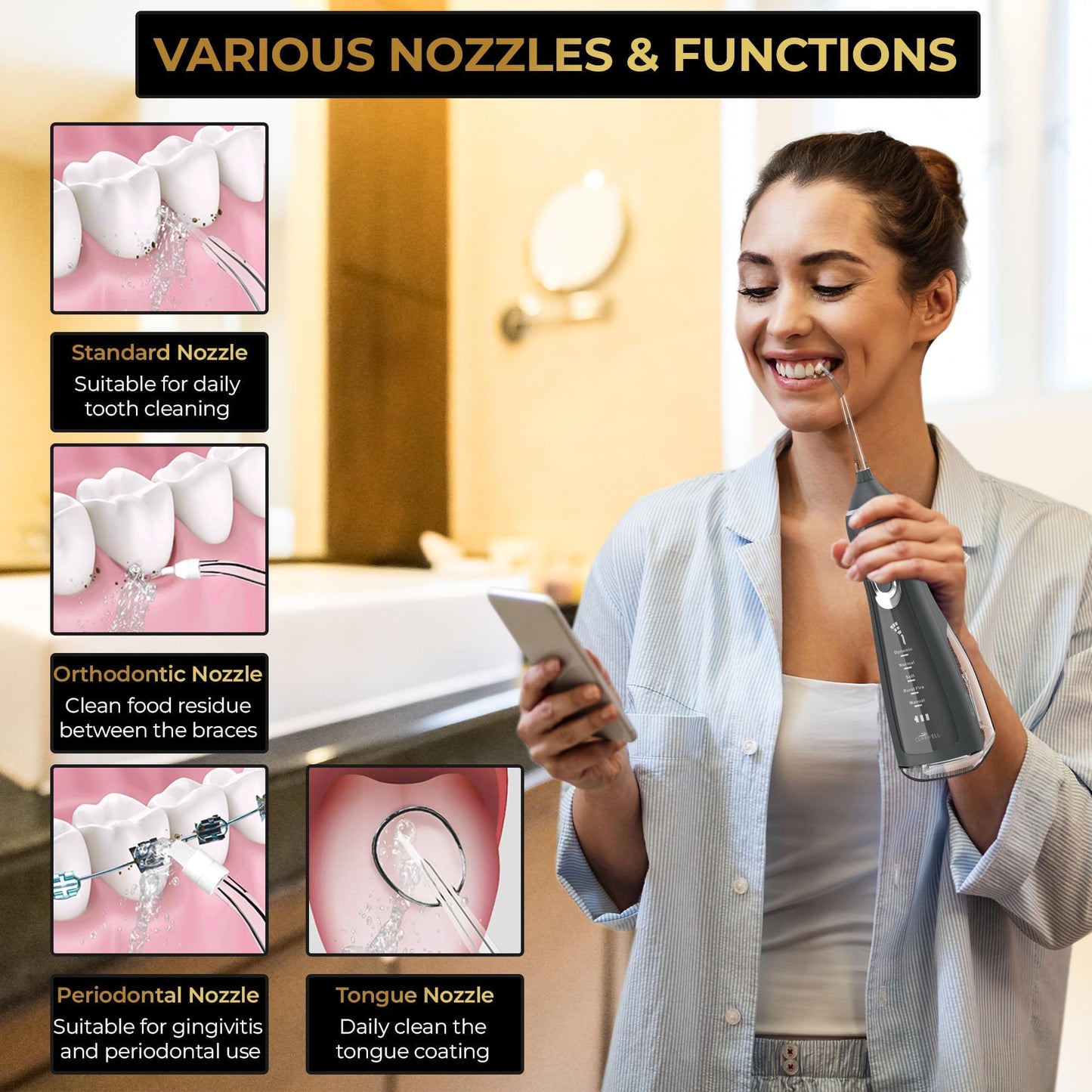 COREWELL Cordless Water Flosser
