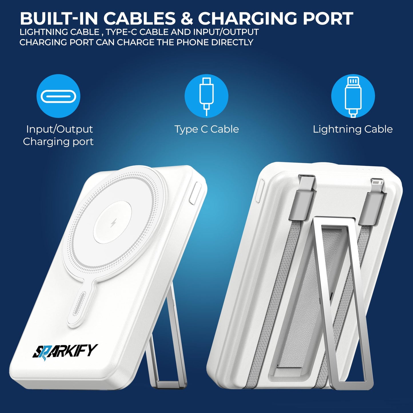 SPARKIFY 10,000mAh Magnetic Wireless Power Bank