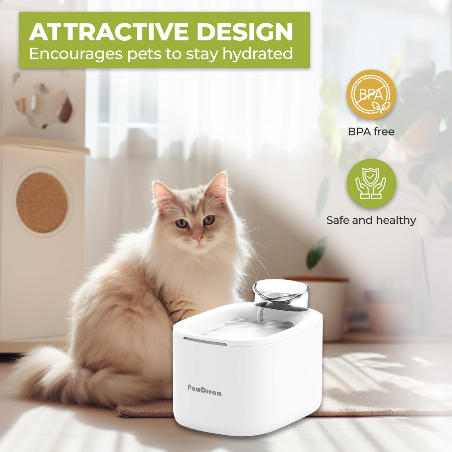 PawDream 4L Smart Pet Water Fountain