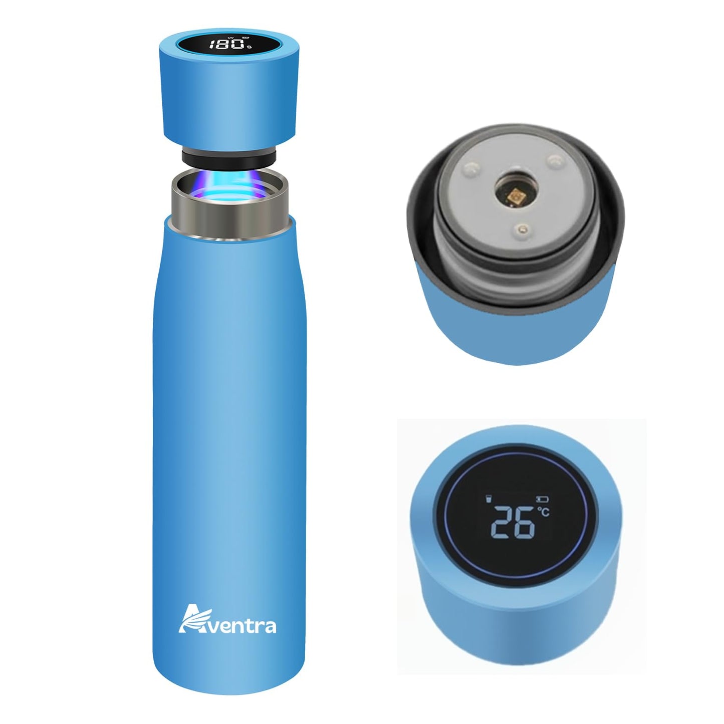 Aventra Smart UV Self-Cleaning Water Bottle