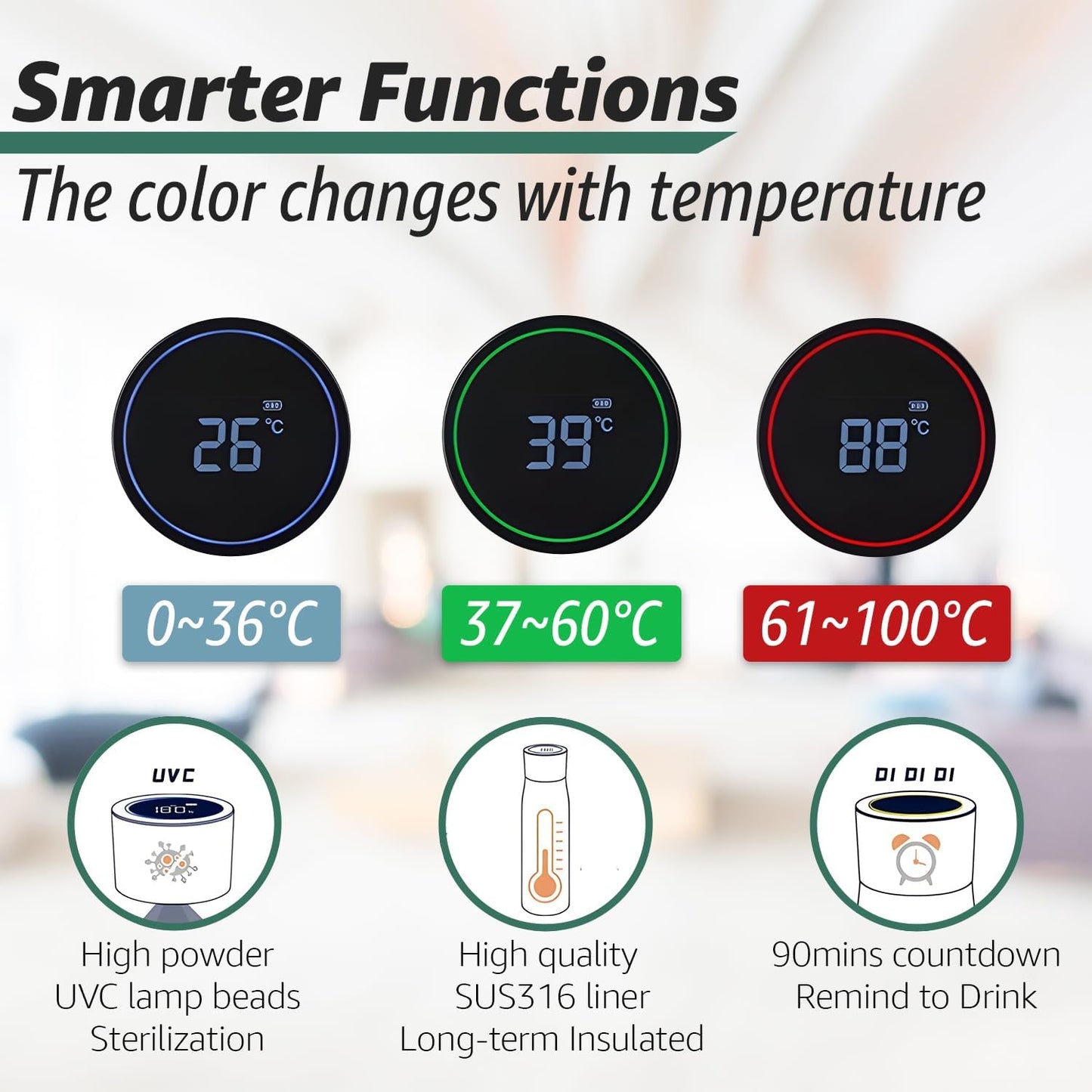Aventra Smart UV Self-Cleaning Water Bottle