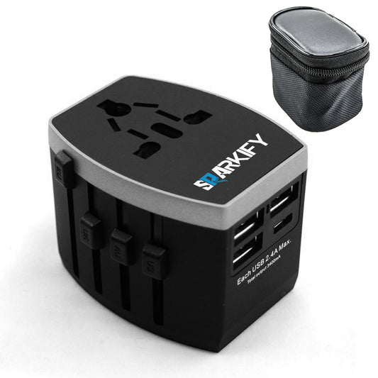SPARKIFY Universal Travel Adapter with 3 USB & USB-C Ports