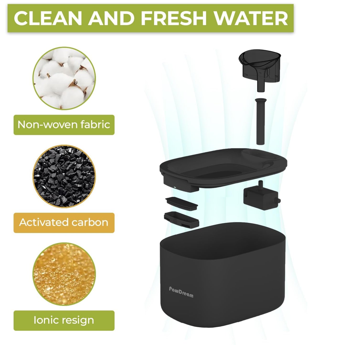 PawDream 4L Smart Pet Water Fountain