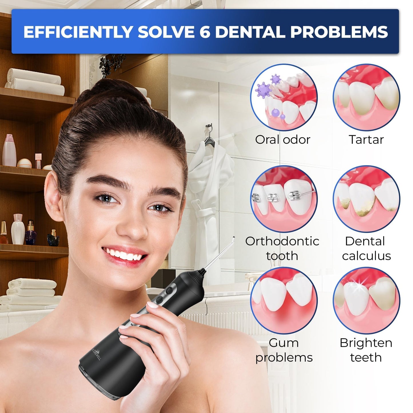 COREWELL Smart Cordless Water Flosser